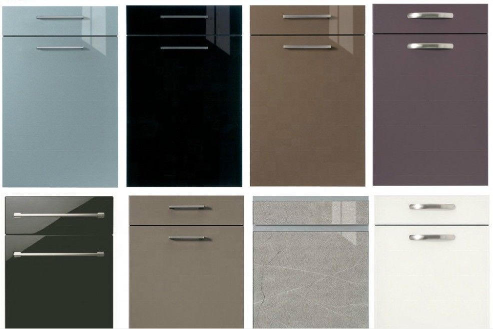 Villa/apartamento de color veneer personalizado gabinetes de cocina brillantes puerta con acabado duradero