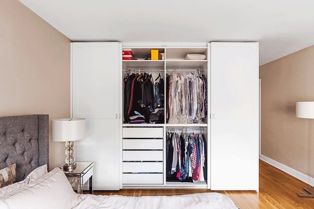 Estilo moderno Mr HDF Armario de dormitorio de tablero para muebles de armario personalizados
