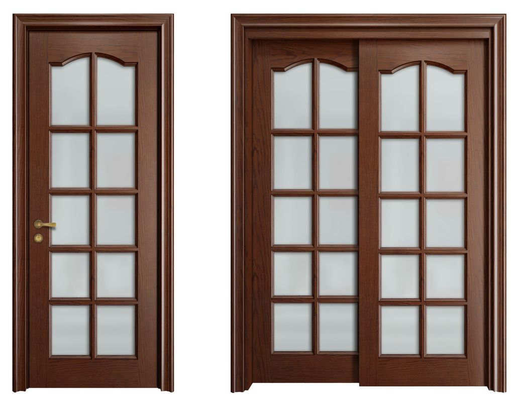 Pintura superficial acabado de madera material principal Puertas interiores para la casa de lujo personalizada