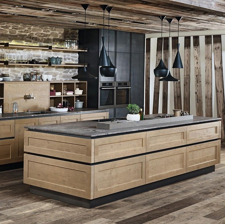 Gabinete de cocina de diseño enmarcado para villa / apartamento