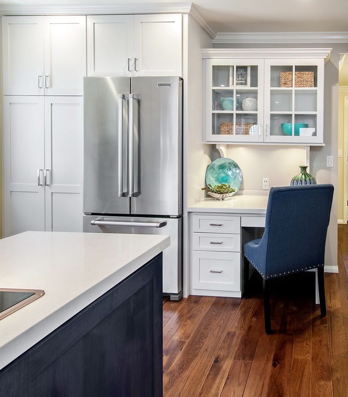 Armoir de cocina de acabado de carilla superior y laca inferior para muebles de cocina personalizados