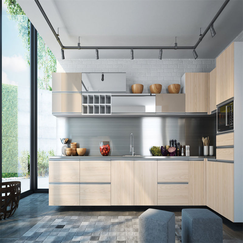 Gabinete de cocina modular de estilo italiano YALIG con accesorios de hardware Blum y zapatos