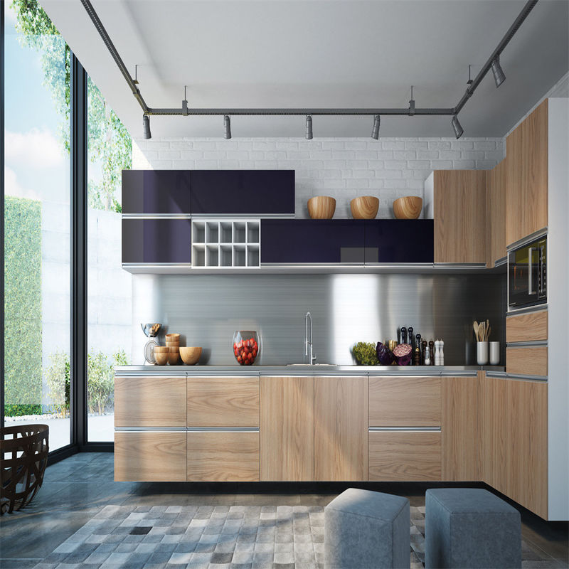 Gabinete de cocina modular de estilo italiano YALIG con accesorios de hardware Blum y zapatos