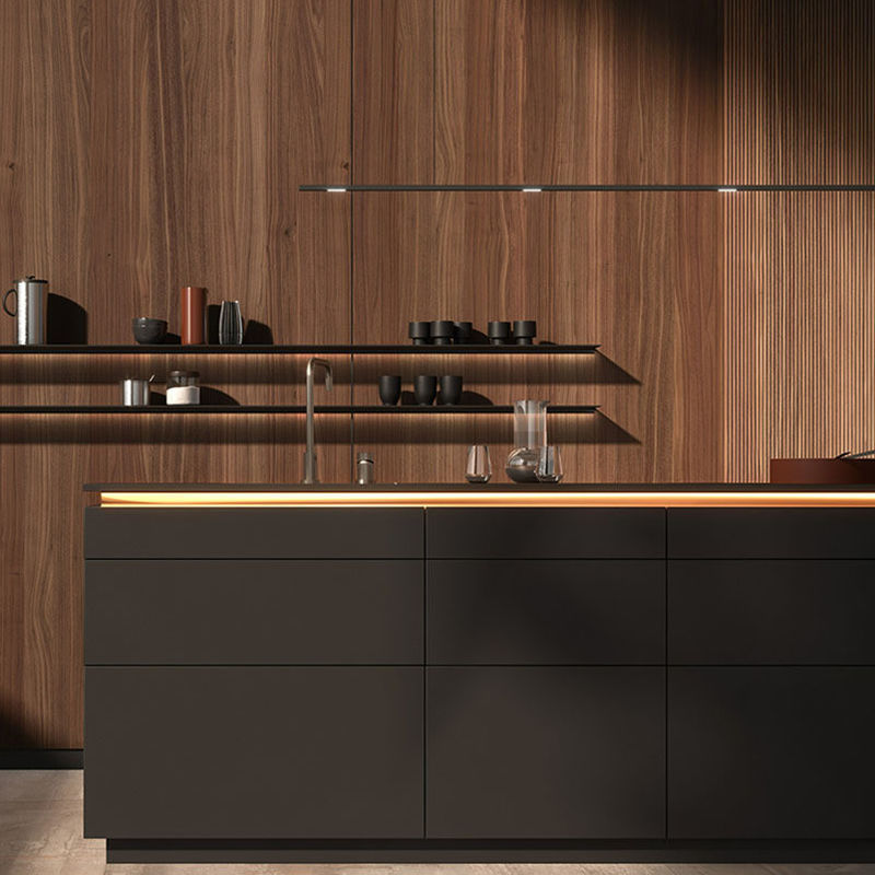 Muebles de gabinete mat personalizados para el final de la villa de lujo de diseño moderno de madera sólida