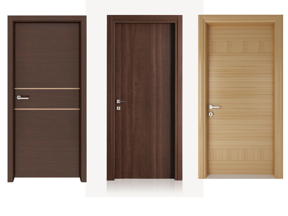 Puerta de madera interior de polímero resistente al agua de color personalizado con estilo de diseño contemporáneo