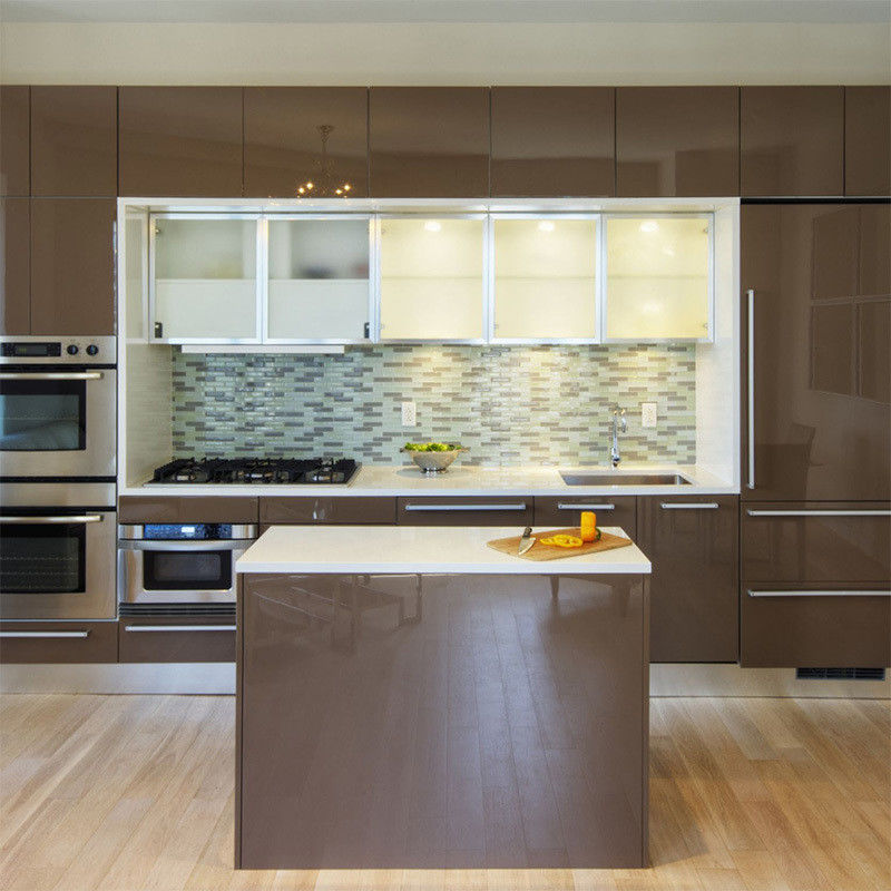 Fabricación perfecta Mercado de muebles italiano Armarios de cocina modulares con patada de pie