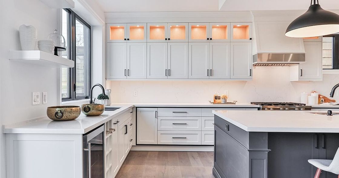 Cabinet de cocina de estilo europeo de tamaño personalizado con diseño moderno y garantizado
