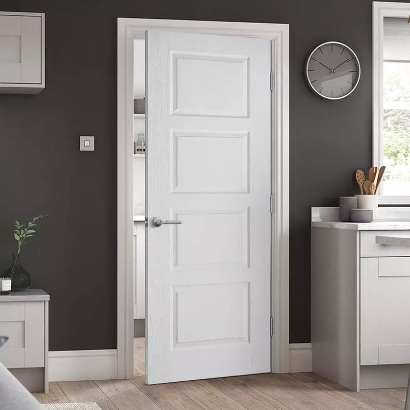 Casas de hoteles personalizadas Puertas interiores de madera maciza con diseño impermeable y material MDF