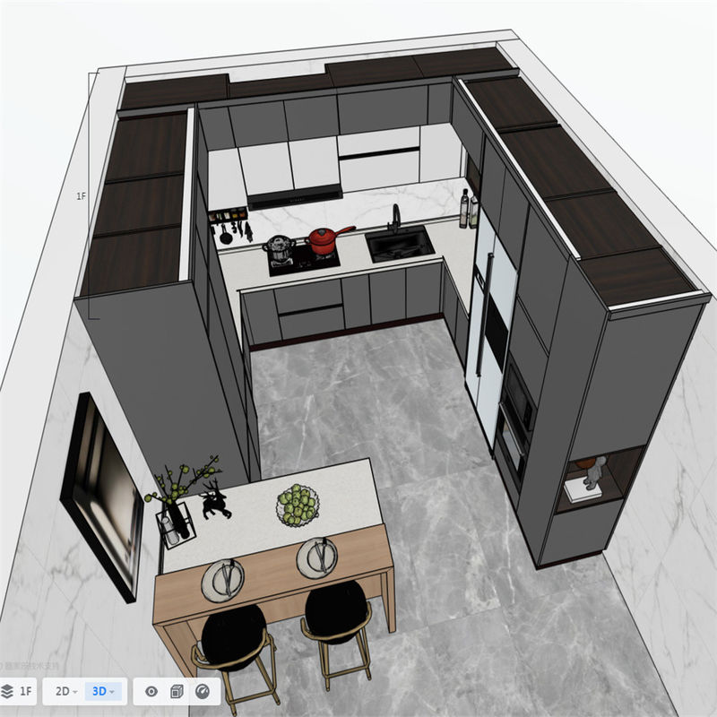Transforme su cocina con gabinetes de madera gris y puertas de MDF personalizables de YALIG