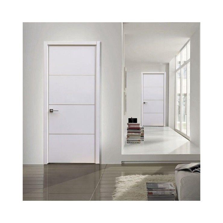 Puerta de madera de lujo interior moderna de alta gama Puerta de polímero personalizada para una instalación simple