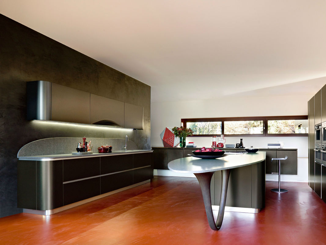 Blum Hardware y acabado de chapa YALIG Smart Shaker gabinete de cocina para el apartamento
