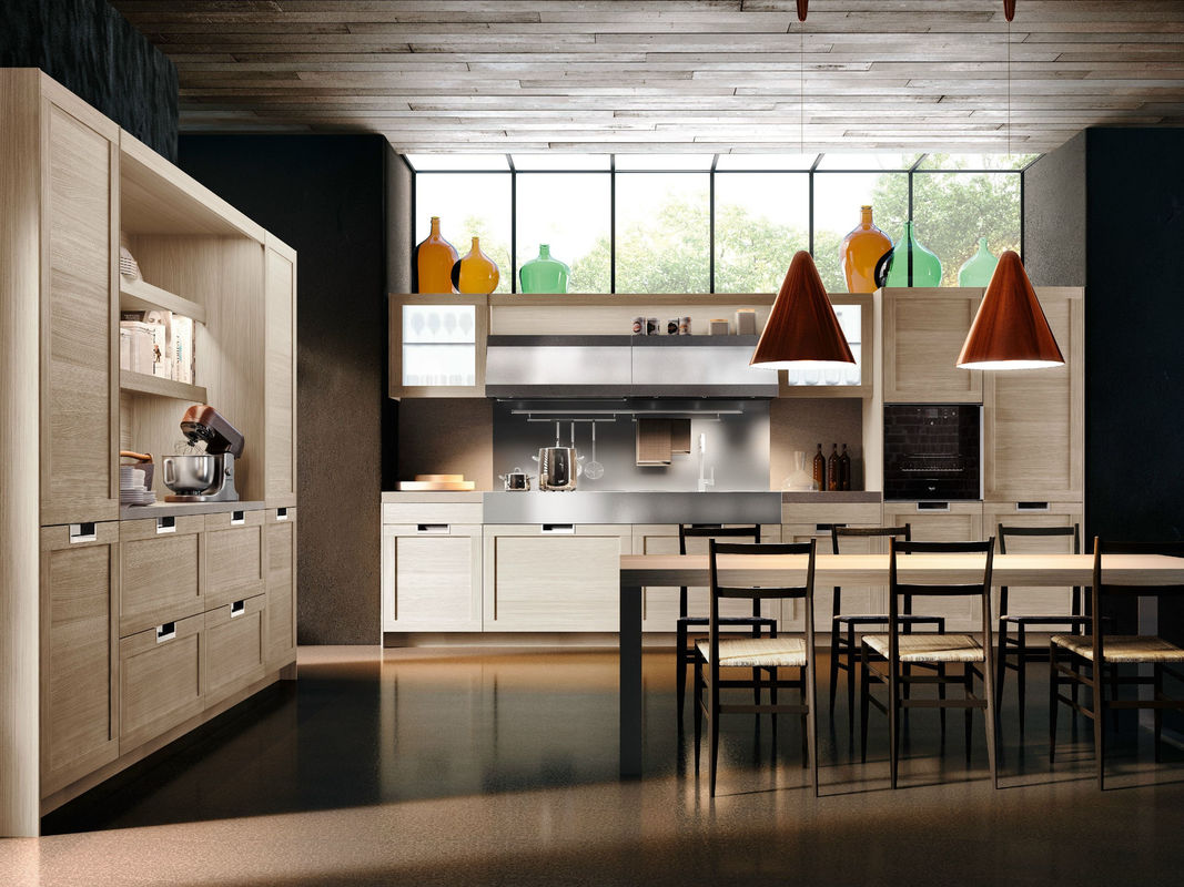Blum Hardware y acabado de chapa YALIG Smart Shaker gabinete de cocina para el apartamento