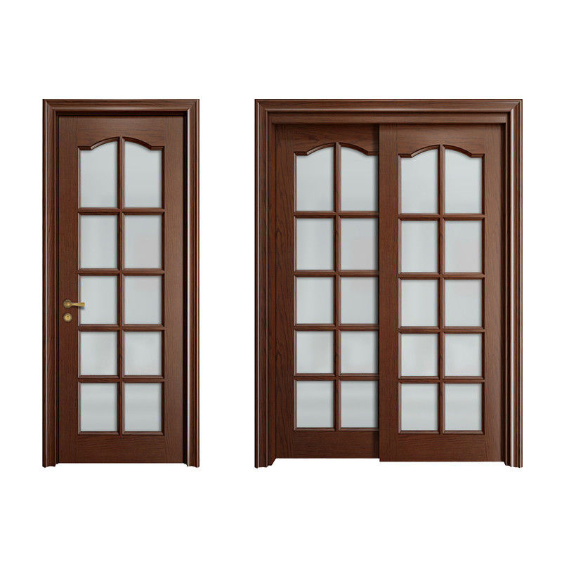 Tamaño personalizado 100% Protección ambiental Puerta interior de madera sólida de lujo para casa