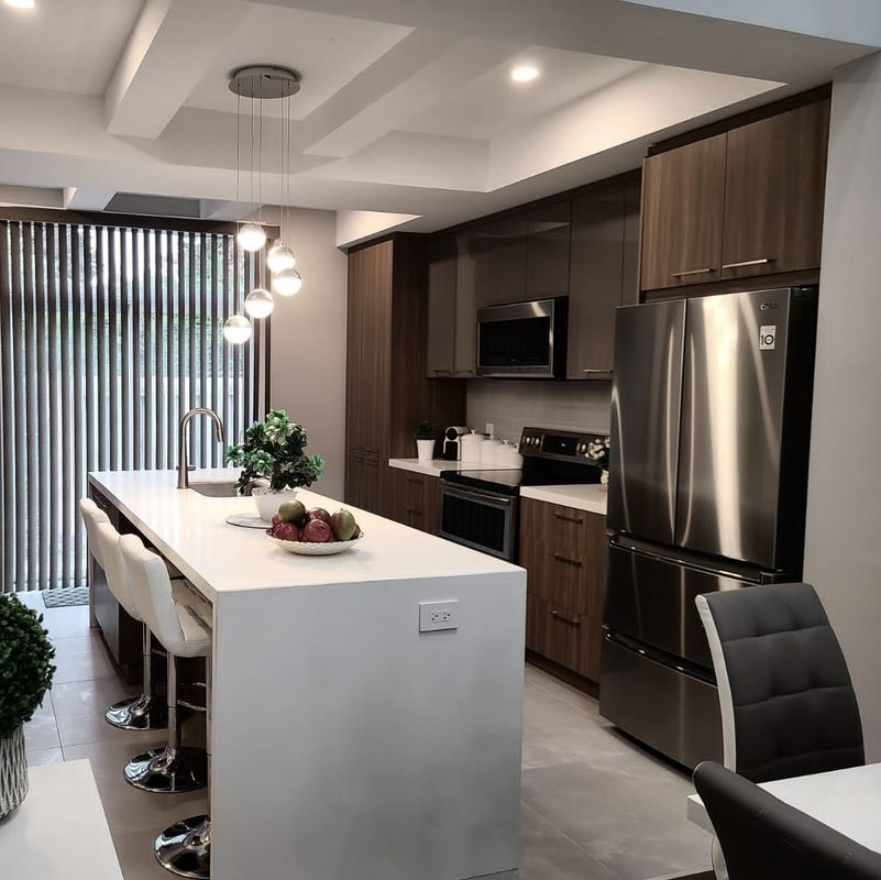 Unidades de cocina de lujo de diseño moderno conjunto gabinete de muebles para la renovación de cocinas antiguas