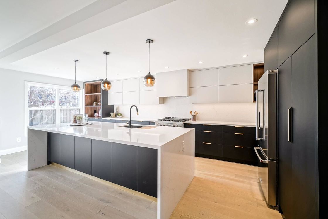 Unidades de cocina de lujo de diseño moderno conjunto gabinete de muebles para la renovación de cocinas antiguas
