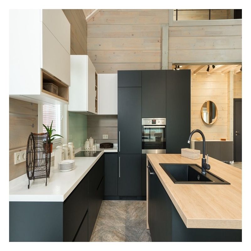 Modernice su cocina con armarios de madera contrachapada personalizados y accesorios de almacenamiento de Susan perezoso