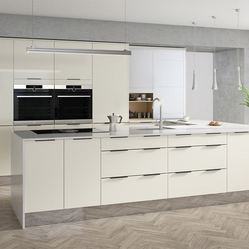 Blum cajón equipado tamaño personalizado lujo diseño moderno gabinete de la pared de la cocina impermeable