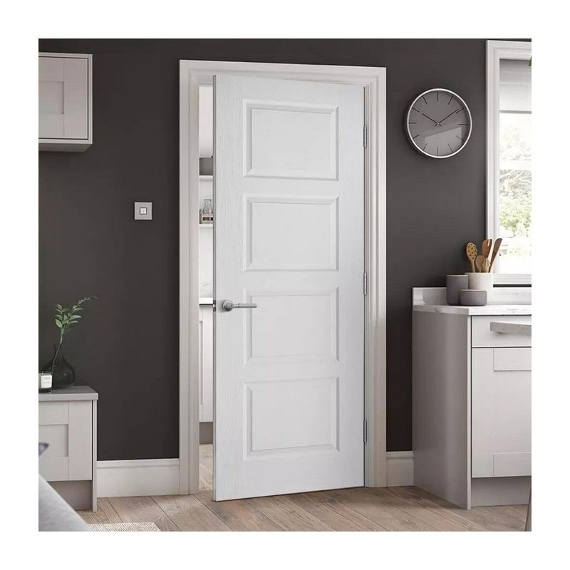 Puertas interiores de madera maciza de tamaño personalizado de estilo moderno para casas de diseño contemporáneo