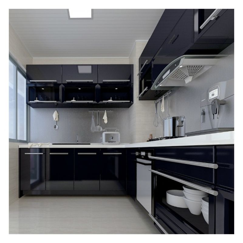 Flat Pack Kitchen Cabinetry Conjunto de gabinetes de cocina equipados con un diseño y accesorios modernos
