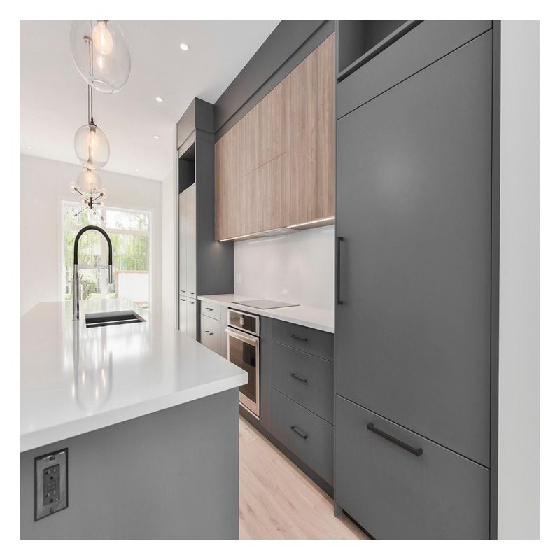 Flat Pack Kitchen Cabinetry Conjunto de gabinetes de cocina equipados con un diseño y accesorios modernos