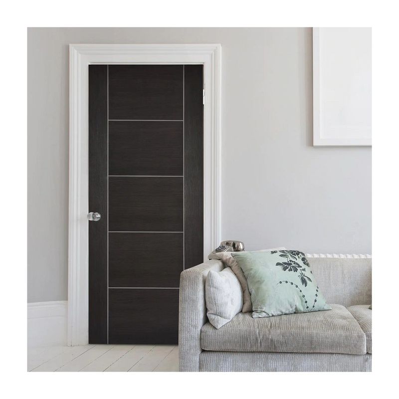Puertas interiores de madera maciza de lujo de estilo americano con marcos de tamaño personalizado