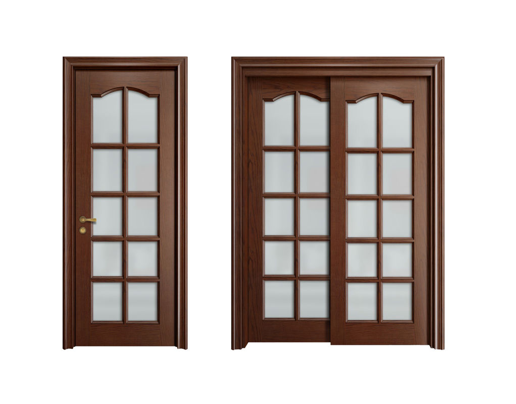 Impermeable Tamaño personalizado de lujo MDF contemporáneo Interior Puerta de madera para apertura lateral