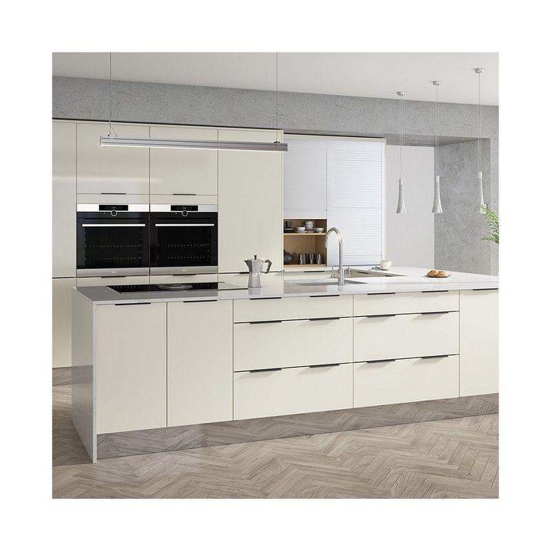 Gabinete de cocina de color de chapa personalizado con islas de Oem en material resistente al agua