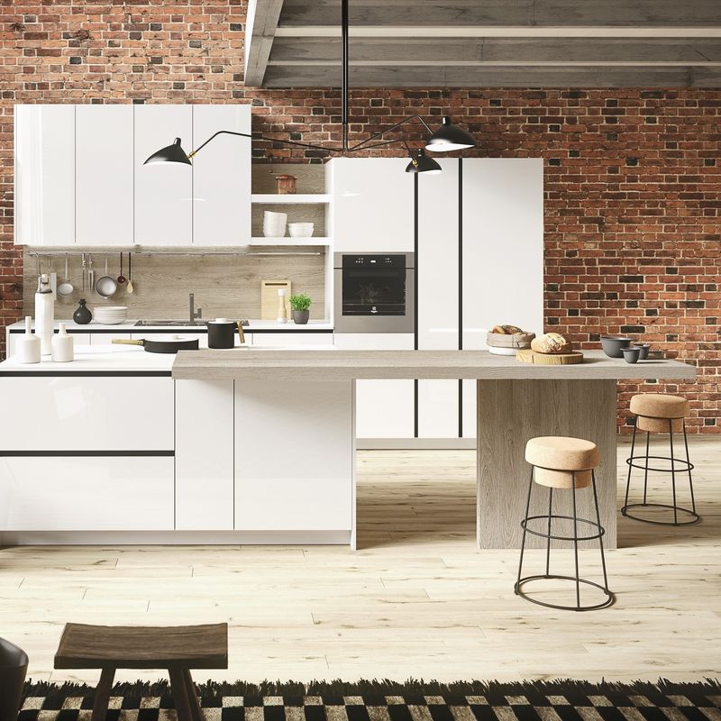 Blum cajón diseño moderno de madera maciza gabinete de cocina blanco muebles para cocina de lujo