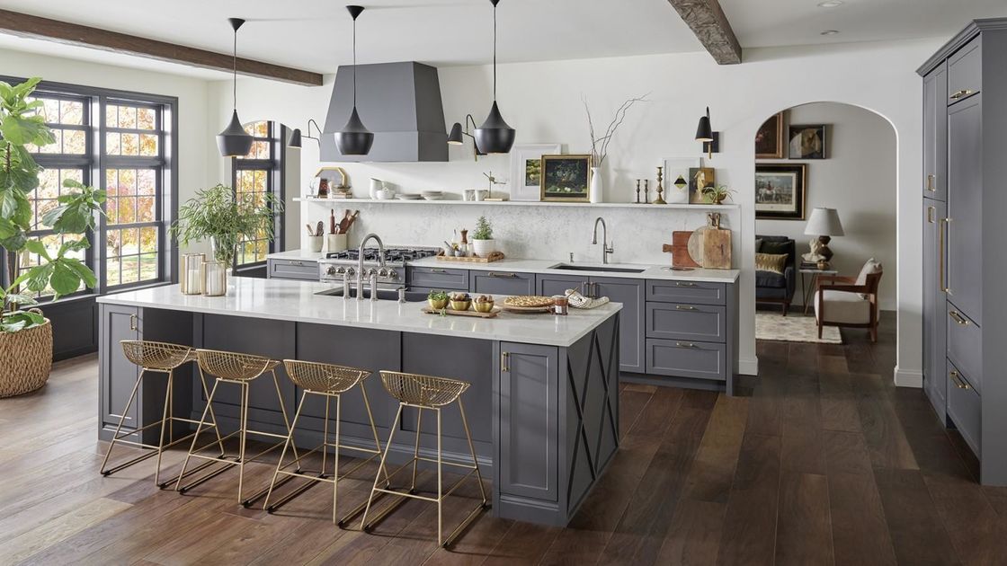 Panel de puerta pintado Hpl Tratamiento de superficie gabinete de cocina para cocina moderna en Qatar