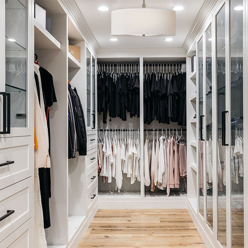 Estilo de diseño contemporáneo Armario de madera para muebles de gabinete de dormitorio en estilo abierto