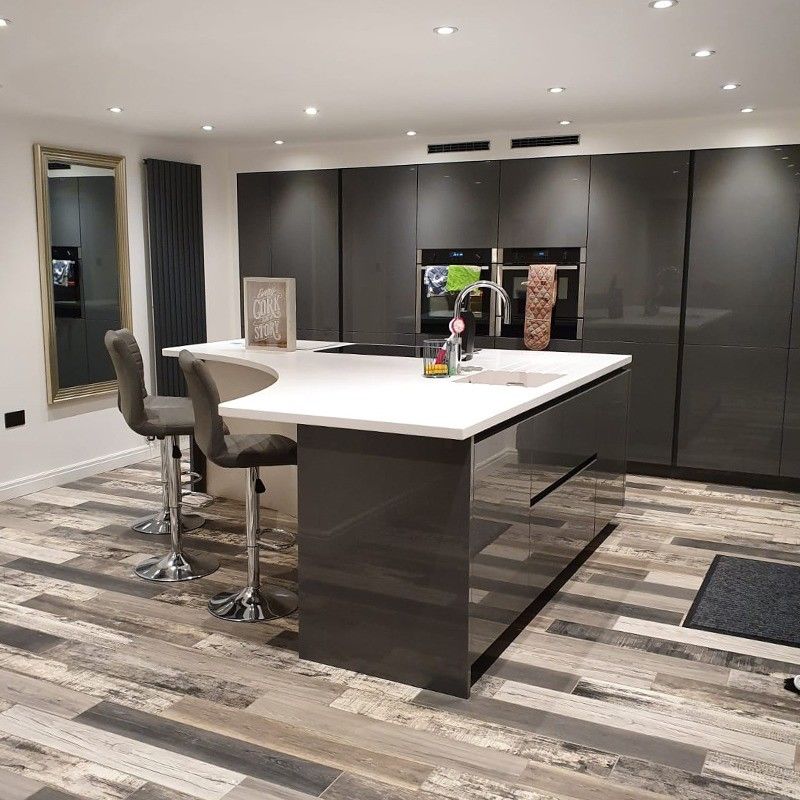 Mdf Modular Ases Modernos Armarios Conjuntos en acabado de chapa para gabinetes de cocina Bunnings