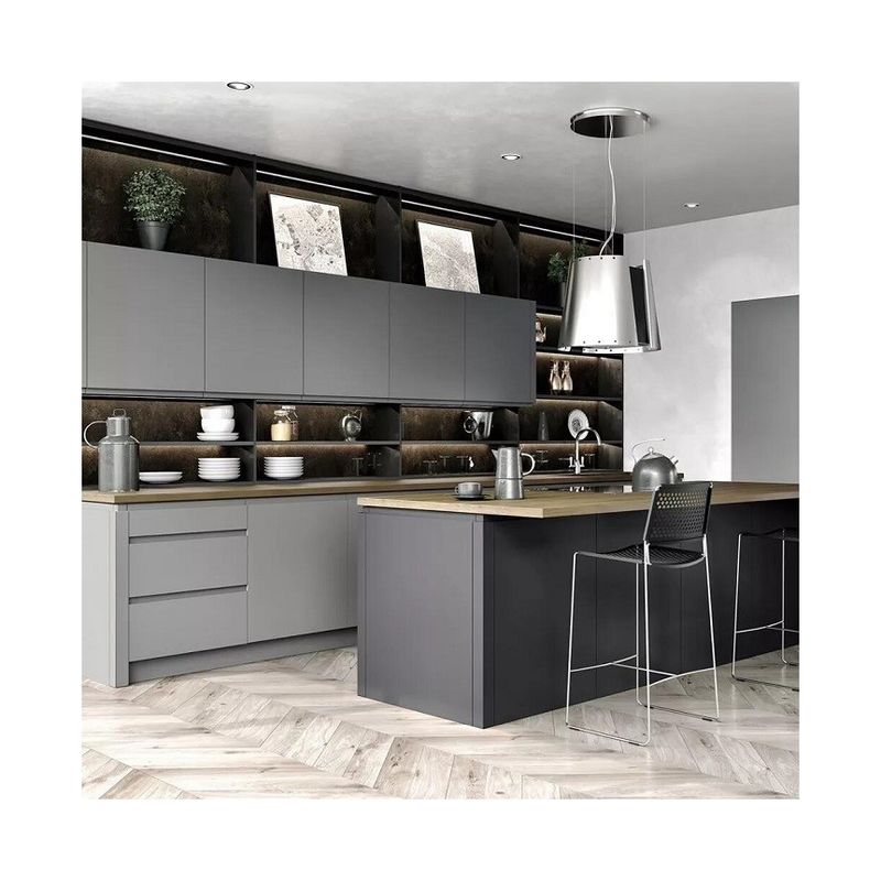 Armarios de cocina de diseño moderno con ventaja a prueba de fuego.