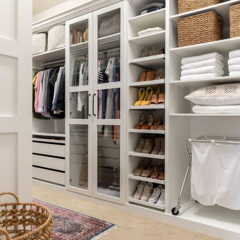 Estilo pop lujo almacenaje personalizado armario de dormitorio en diseño moderno con estilo de madera PANEL