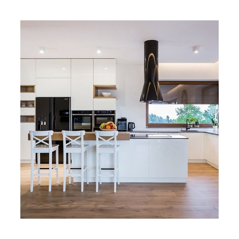 Color de carilla personalizado YALIG Moderno estilo de madera lujoso gabinete de cocina de gama alta