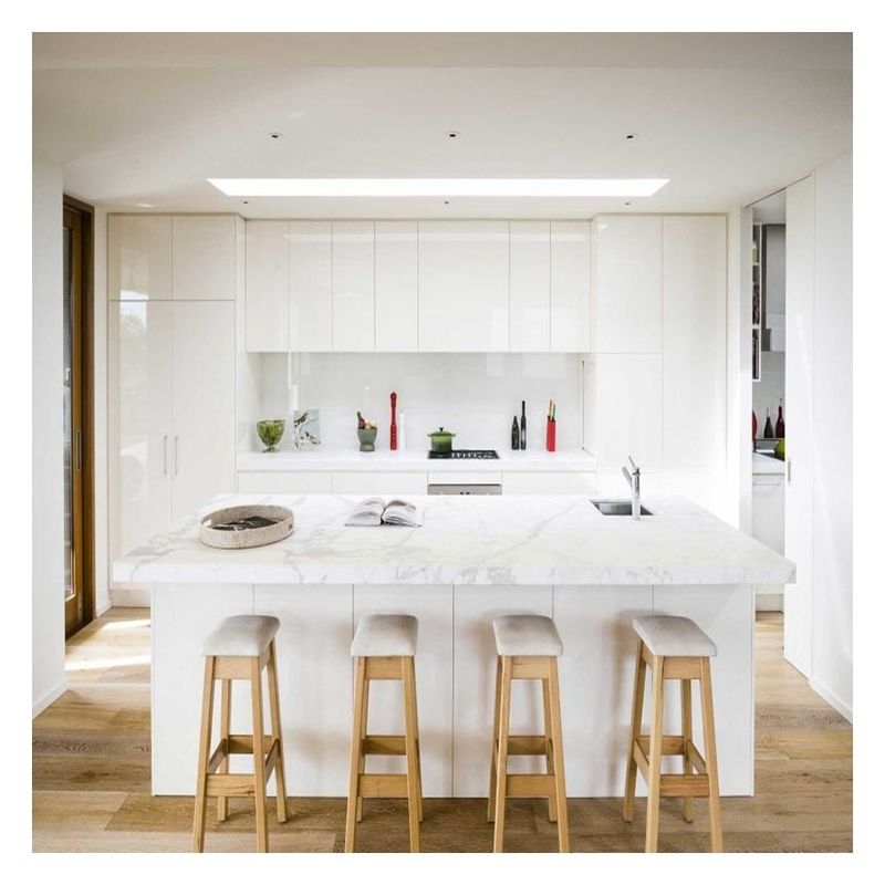 Tamaño a medida Diseño moderno Laca de pintura gabinetes de cocina para la solución completa de la cocina
