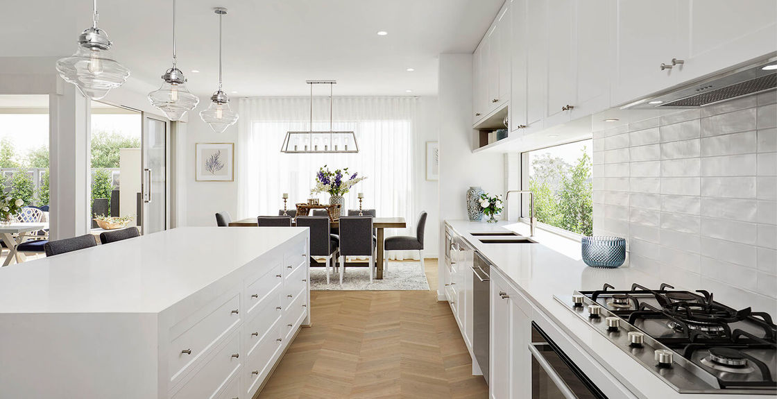 Muebles australianos brillantes verdes gabinetes de cocina para el tamaño del cliente moderno y hogares