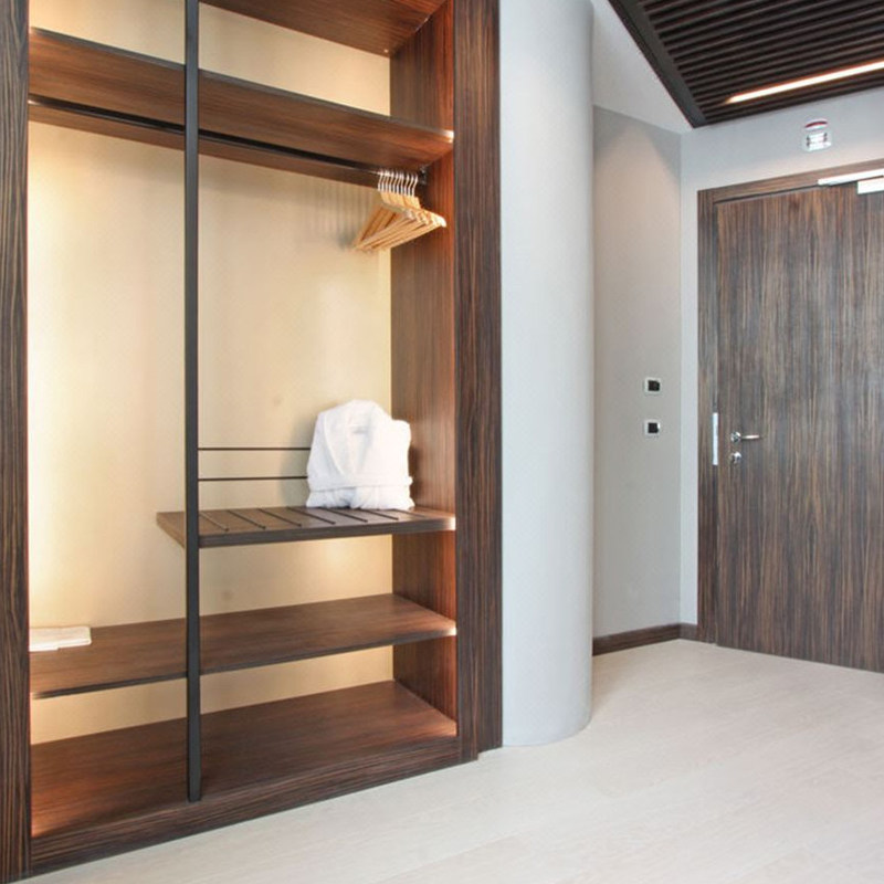 Mejor Walking In Open Style Armario laminado de madera blanca para dormitorio dormitorio de lujo