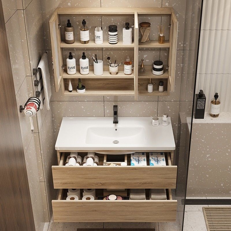 Baño de madera sólida de estilo euro moderno con acabado de puerta de PVC / laca