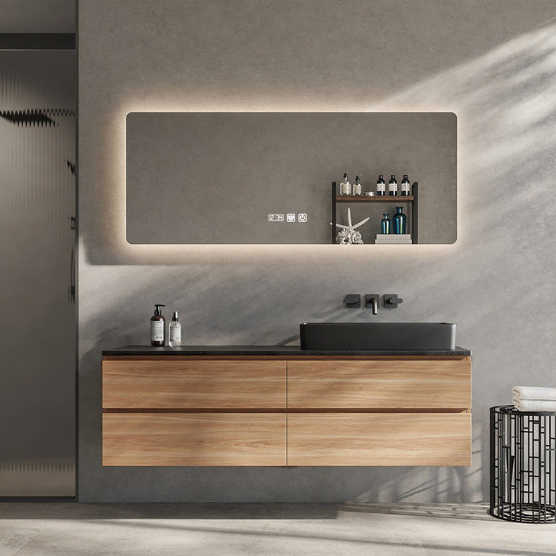 Moderno CAD / 3D Diseño de la pared montado en el fregadero doble Baños Vanidades para el estilo americano