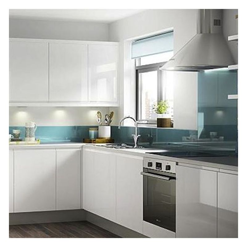 Armarios modulares para cocinas pequeñas con acabado de laca brillante y color Ral personalizado