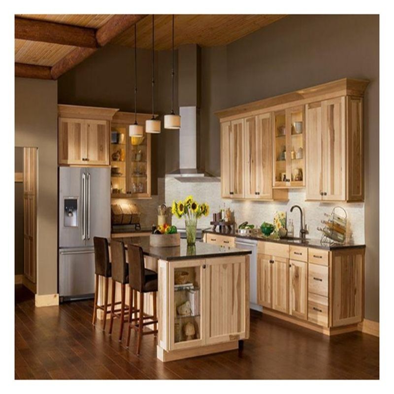 CAD / 3D armarios de cocina de estilo shaker de madera sólida rústica libre con diseños de isla de cocina