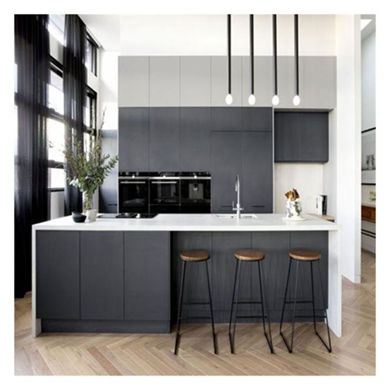 CAD / 3D armarios de cocina de madera sólida con isla central