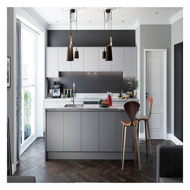 CAD / 3D armarios de cocina de madera sólida con isla central