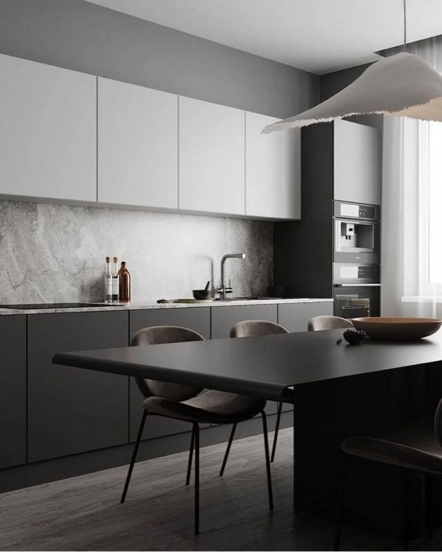 Revestimiento superior de chapa y inferior de laca Revestimiento de la pared de la cocina gabinete para cocina moderna