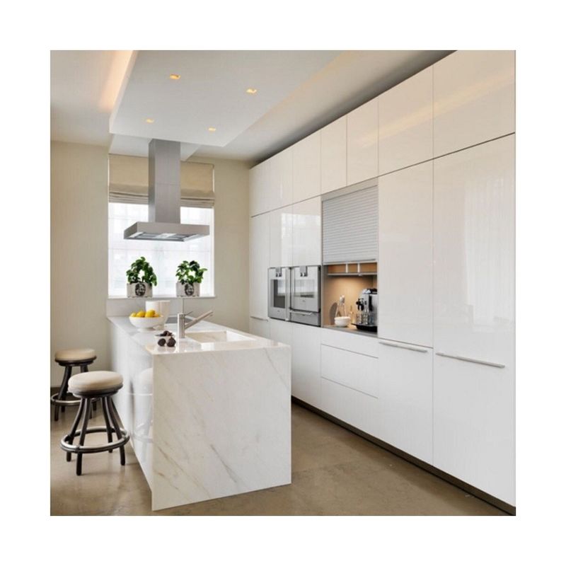 Gabinete de cocina de lujo con diseño de estilo moderno y panel de puerta de laca