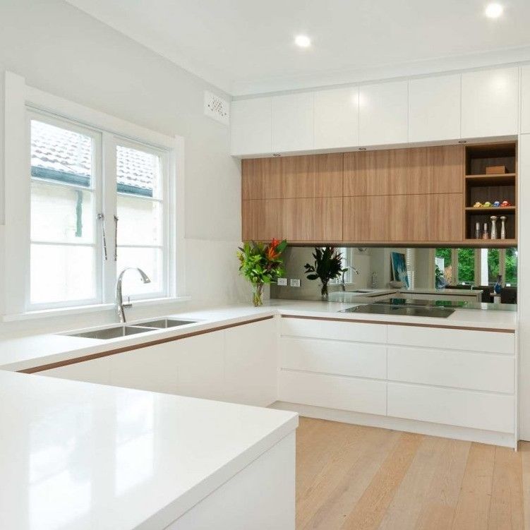 Armarios de cocina modulares de color veneer personalizado Muebles de cocina de laca de madera