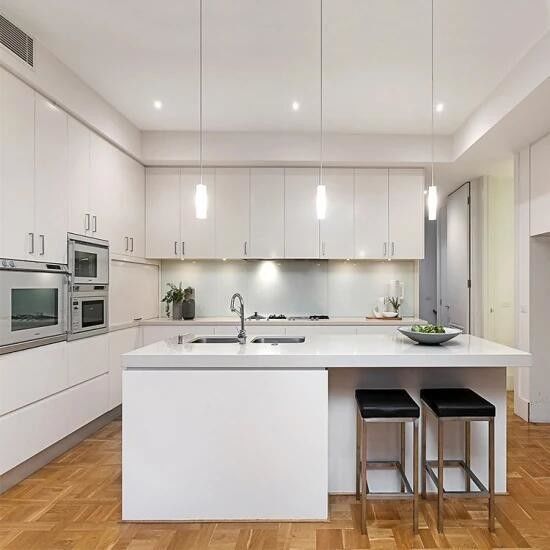 Cabinetero de cocina blanco hecho de MDF para muebles de cocina