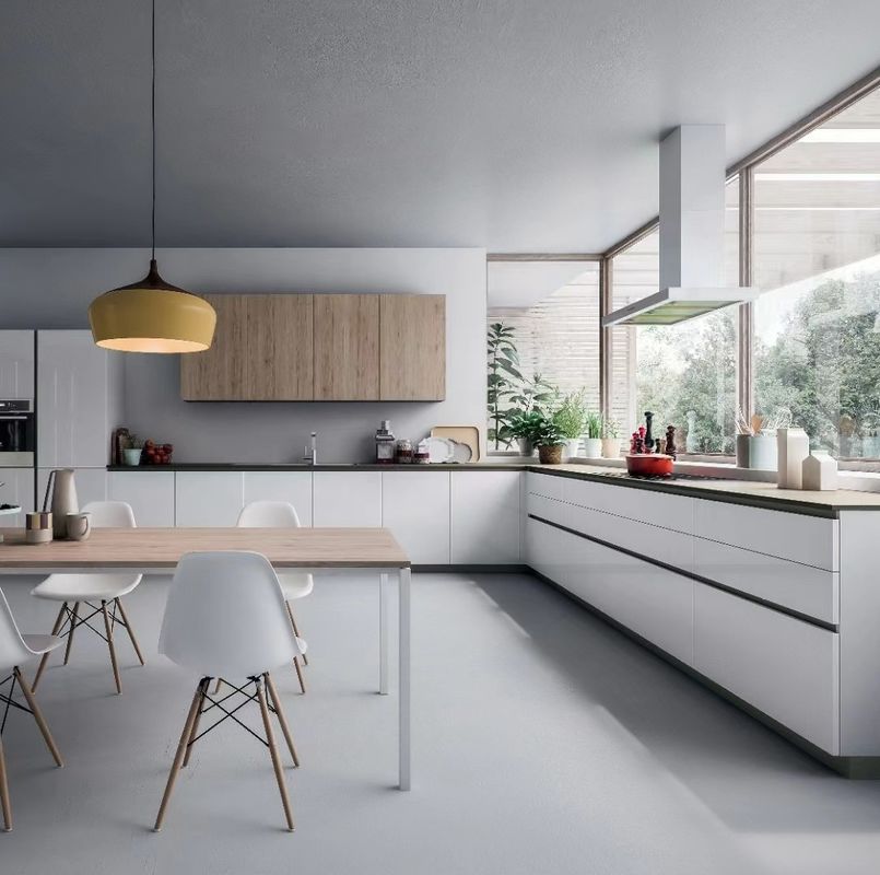 Cabinetero de cocina blanco hecho de MDF para muebles de cocina