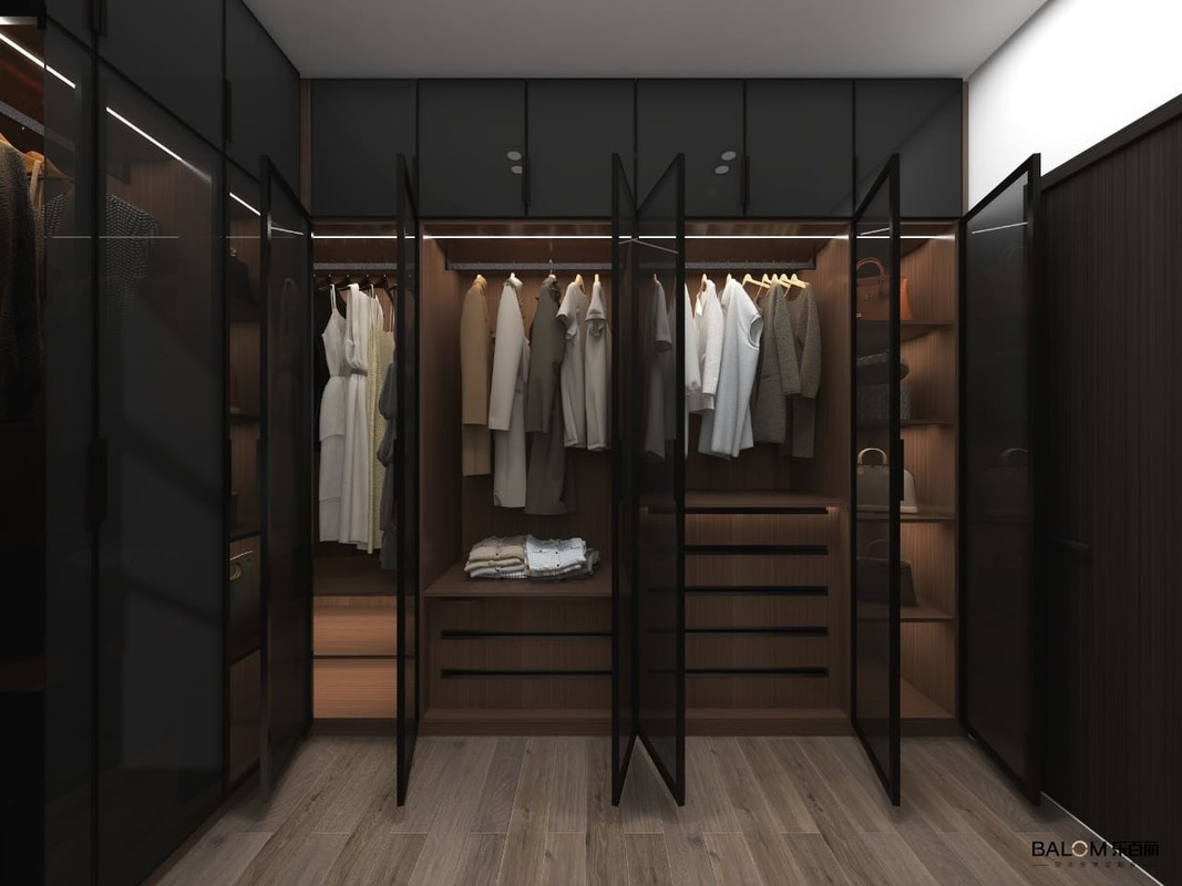 Cabinet de cartón de melamina Tipo de todo el diseño de vidrio Cocina Esquina Muebles Manija de ventilación