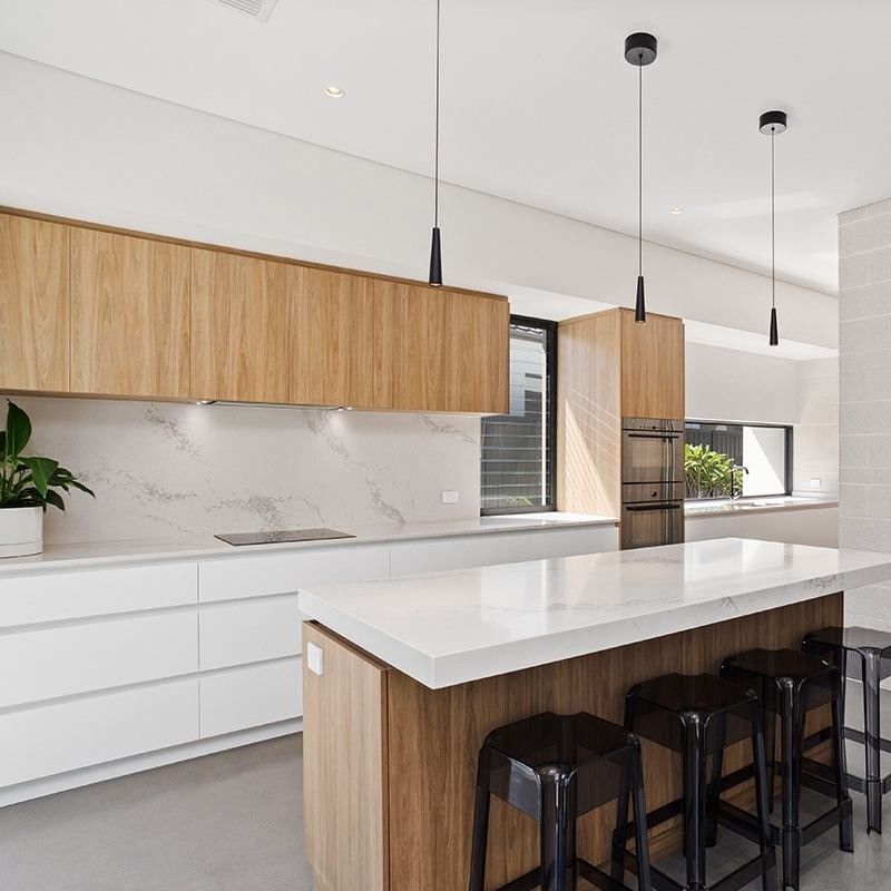 Estilo moderno Compacto todo en uno gabinete de cocina móvil contemporáneo diseño inteligente blanco